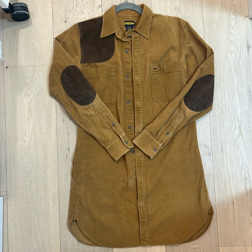 Ralph Lauren Rugby corduroy button down shirt dress- small size.